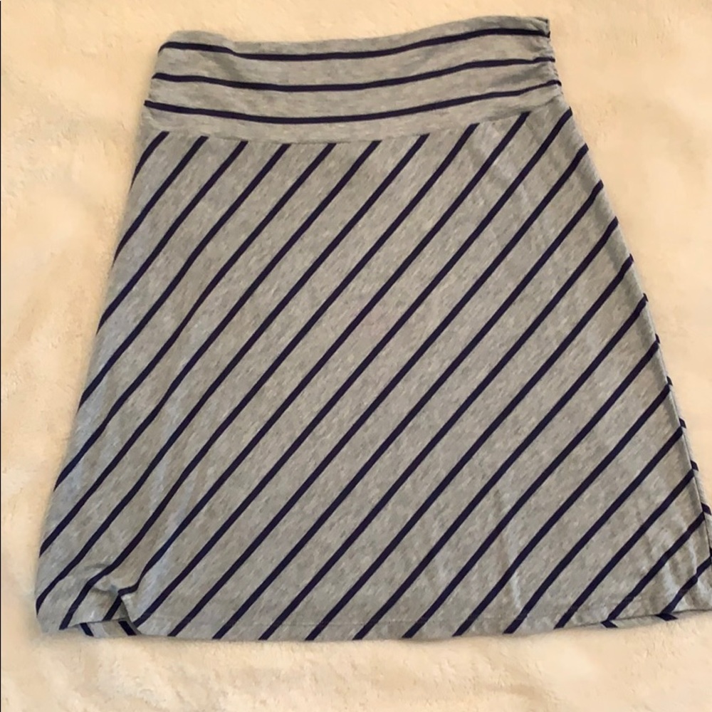 Grey and blue stripe skirt used only twice